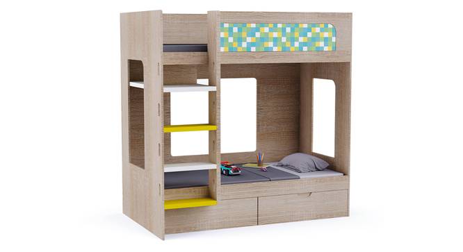 Caravan Bunk Bed with Storage in Oak Colour BKBB009 (Brown, Oak Finish) by Urban Ladder - Front View Design 1 - 785422