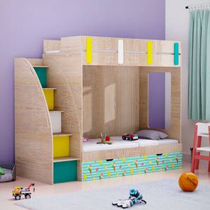 boingg! - a happy start Pinwheels Engineered Wood Bunk Bed in Brown Colour-picture-21
