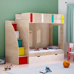 boingg! - a happy start Pinwheels Engineered Wood Bunk Bed in Brown Colour-picture-11