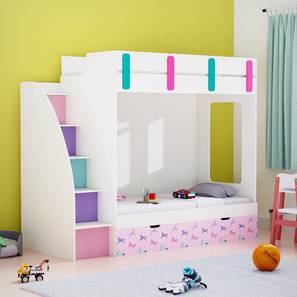 Vmi Bedroom Design Pinwheels Engineered Wood Bunk Bed in Multi Coloured Colour