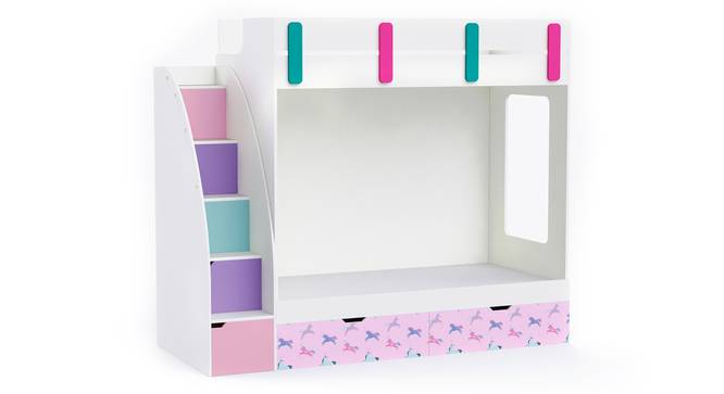 Pinwheels Bunk Bed with Storage in Oak Colour BKBB041 (Brown, Oak Finish) by Urban Ladder - Design 1 Side View - 785510