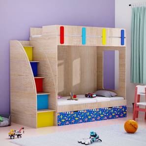 boingg! - a happy start Pinwheels Engineered Wood Bunk Bed in Brown Colour-picture-16