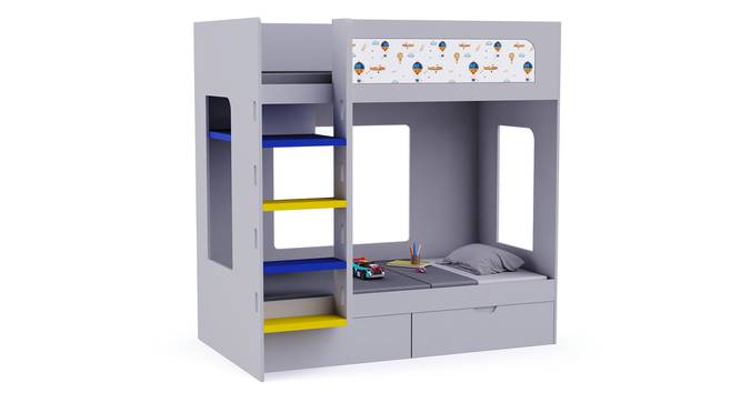 Caravan Bunk Bed with Storage in Grey Colour BKBB010 (Grey, Grey Finish) by Urban Ladder - Front View Design 1 - 785538