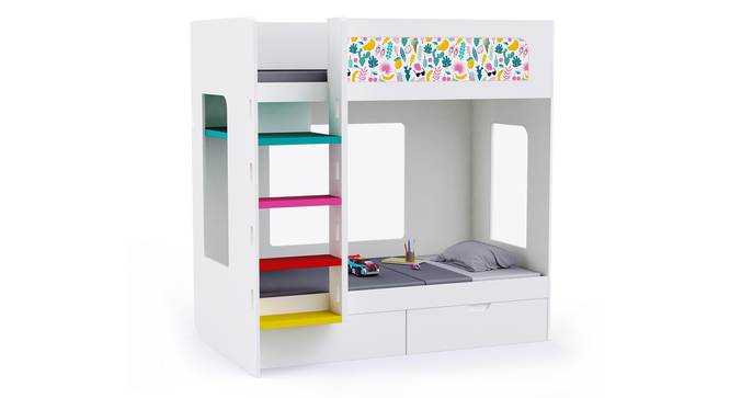 Caravan Bunk Bed with Storage in White Colour BKBB007 (White, White Finish) by Urban Ladder - Front View Design 1 - 785584