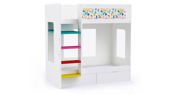 Caravan Bunk Bed with Storage in White Colour BKBB007 (White, White Finish) by Urban Ladder - Design 1 Side View - 785593