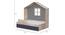 Little Hut Bed with Drawer Storage BKB001 (Brown, Oak Finish) by Urban Ladder - Design 1 Dimension - 785631