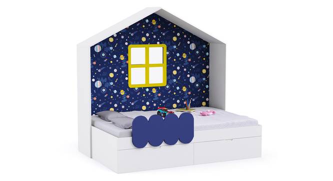 Little Hut Bed with Drawer Storage BKB005 (White, White Finish) by Urban Ladder - Front View Design 1 - 785653