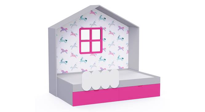Little Hut Bed with Drawer Storage BKB008 (Grey, Grey Finish) by Urban Ladder - Design 1 Side View - 785664