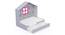 Little Hut Bed with Drawer Storage BKB007 (Grey, Grey Finish) by Urban Ladder - Rear View Design 1 - 785679