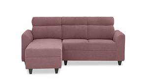 Zivo Plus Fabric Sofa with Lounger( Dusky Pink)