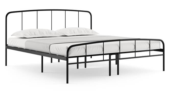 Pindora Bed (Colour : Black Powder Coated, Bed Size : king) (King Bed Size, Black Gloss Finish) by Urban Ladder - Side View - 