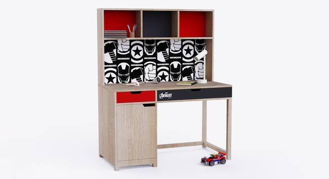 Old Timer Avengers Study Table with Cabinet and Drawers (Multicolor) by Urban Ladder - Front View Design 1 - 785872