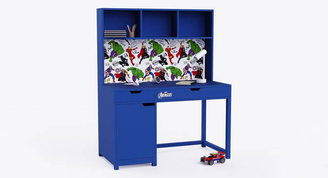 Old  Timer Avengers Study Table with Cabinet and Drawers (Blue) by Urban Ladder - Front View Design 1 - 786067