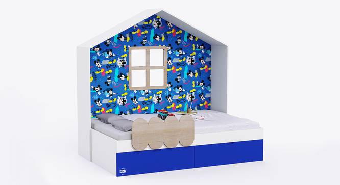 Little Hut Mickeys  Bed with Drawer Storage (White) by Urban Ladder - Front View Design 1 - 786133