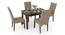 Diner Solid Wood 4 Bennett Seater Dining Table Set (Dark Walnut Finish) by Urban Ladder - Storage Image - 786167