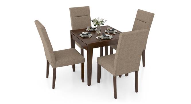 Murphy 4-to-6 Extendable - Bennett 4 Seater Dining Table Set (Dark Walnut Finish) by Urban Ladder - Front View - 786190
