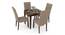 Murphy 4-to-6 Extendable - Bennett 4 Seater Dining Table Set (Dark Walnut Finish) by Urban Ladder - Front View - 786190
