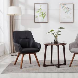 Wing Lounge Chairs Design Billie Lounge Chair in Black Fabric