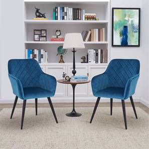Wing Lounge Chairs Design Sia Lounge Chair in Royal Blue Fabric