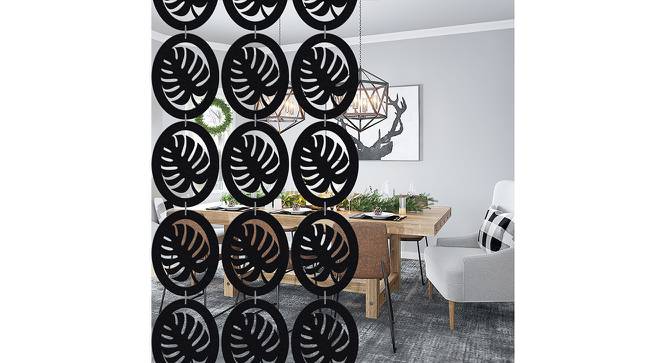 Black MDF wood Wall Hanging Room/ Screen Dividers Set of 12  -  RSD-1034 (Black) by Urban Ladder - Front View Design 1 - 790045