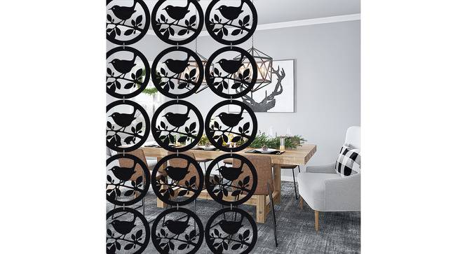 Black MDF wood Wall Hanging Room/ Screen Dividers Set of 12  -  RSD-1040 (Black) by Urban Ladder - Front View Design 1 - 790050