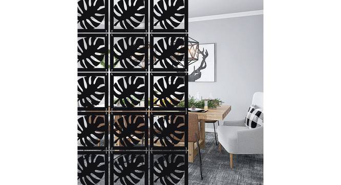 Black MDF wood Wall Hanging Room/ Screen Dividers Set of 12  -  RSD-1055 (Black) by Urban Ladder - Front View Design 1 - 790056