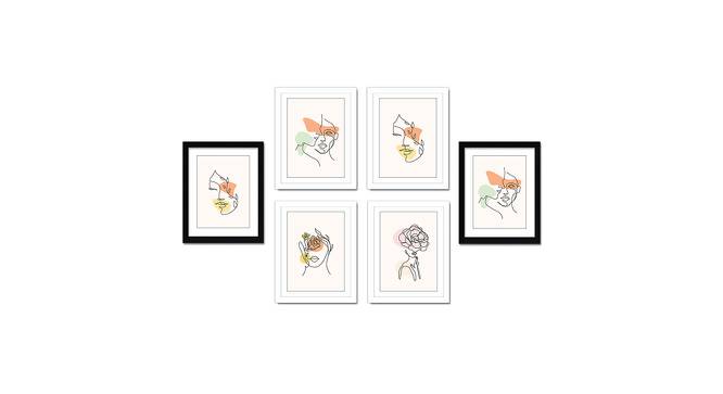 Photoframe Set of 06 RF-1771 (White) by Urban Ladder - Front View Design 1 - 790058