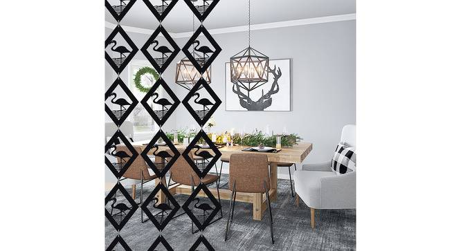 Black MDF wood Wall Hanging Room/ Screen Dividers Set of 12  -  RSD-1036 (Black) by Urban Ladder - Front View Design 1 - 790110