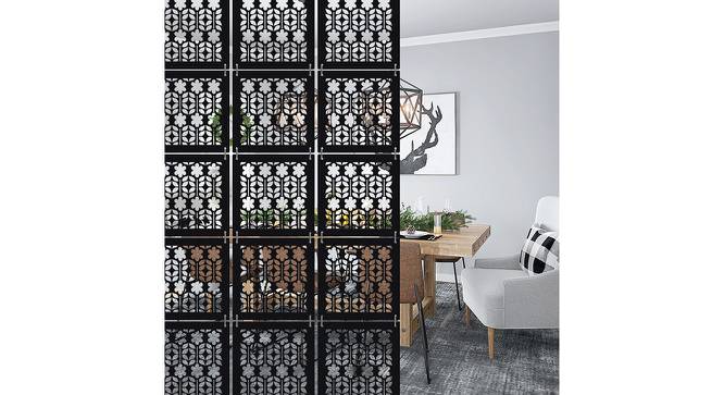 Black MDF wood Wall Hanging Room/ Screen Dividers Set of 12  -  RSD-1050 (Black) by Urban Ladder - Front View Design 1 - 790119