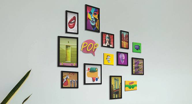 Photoframe Set of 10 (Black) by Urban Ladder - Front View Design 1 - 790129