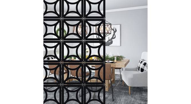 Black MDF wood Wall Hanging Room/ Screen Dividers Set of 12  -  RSD-1032 (Black) by Urban Ladder - Front View Design 1 - 790228