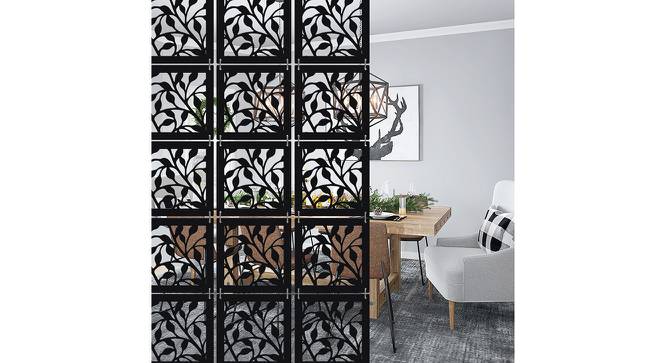 Black MDF wood Wall Hanging Room/ Screen Dividers Set of 12  -  RSD-1046 (Black) by Urban Ladder - Front View Design 1 - 790230