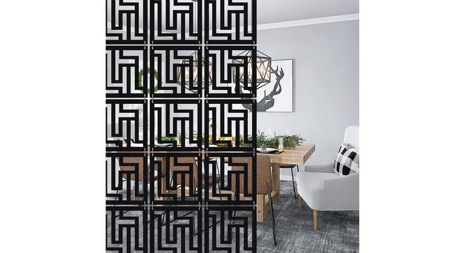 Black MDF wood Wall Hanging Room/ Screen Dividers Set of 12  -  RSD-1048 (Black) by Urban Ladder - Front View Design 1 - 790232