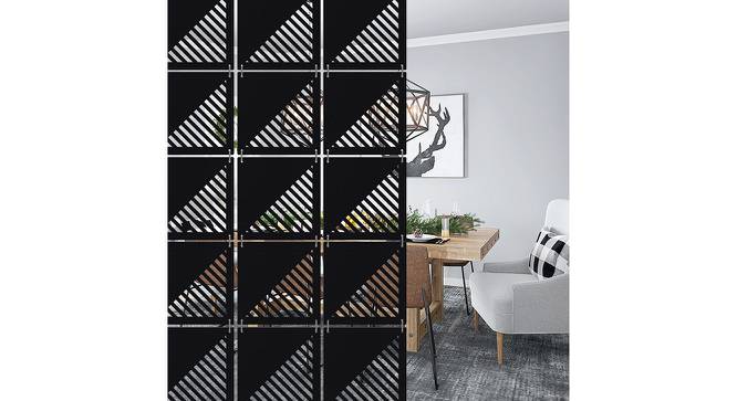 Black MDF wood Wall Hanging Room/ Screen Dividers Set of 12  -  RSD-1060 (Black) by Urban Ladder - Front View Design 1 - 790236