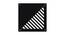 Black MDF wood Wall Hanging Room/ Screen Dividers Set of 12  -  RSD-1060 (Black) by Urban Ladder - Design 1 Side View - 790262
