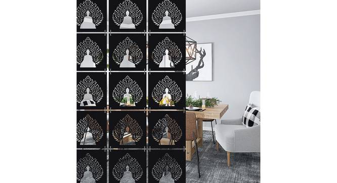 Black MDF wood Wall Hanging Room/ Screen Dividers Set of 12  -  RSD-1058 (Black) by Urban Ladder - Front View Design 1 - 790265