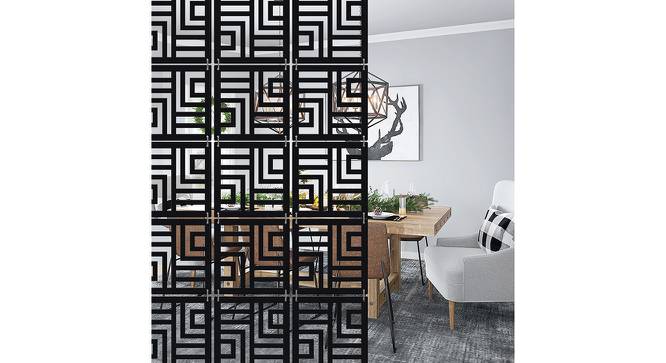 Black MDF wood Wall Hanging Room/ Screen Dividers Set of 12  -  RSD-1065 (Black) by Urban Ladder - Front View Design 1 - 790270