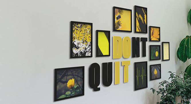 Don’T Quit  Photoframe Set of 10 (Black) by Urban Ladder - Front View Design 1 - 790283