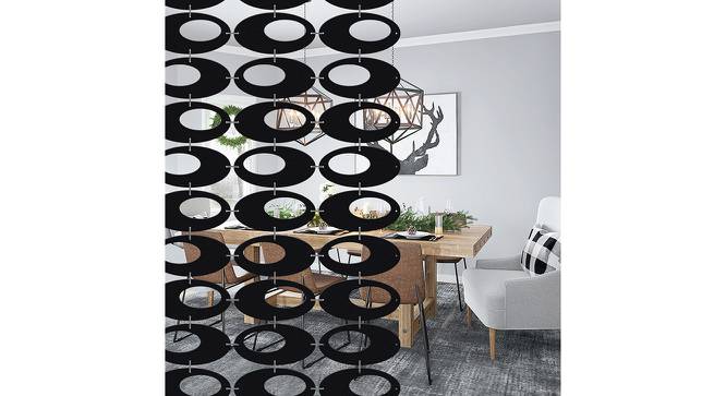 Black MDF wood Wall Hanging Room/ Screen Dividers Set of 12  -  RSD-1056 (Black) by Urban Ladder - Front View Design 1 - 790394