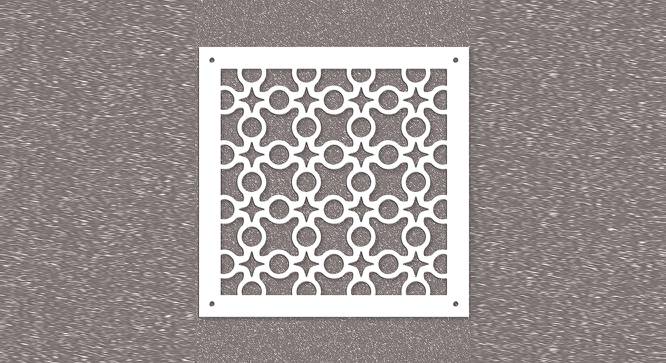 White MDF wood Wall Hanging Room/ Screen Dividers Set of 12  -  RSD-2005 (White) by Urban Ladder - Design 1 Side View - 790408