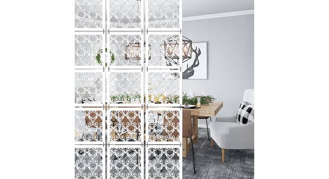 White MDF wood Wall Hanging Room/ Screen Dividers Set of 12  -  RSD-2002 (White) by Urban Ladder - Front View Design 1 - 790471