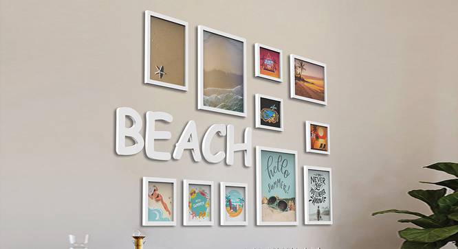 Beach Photoframe Set of 11 (White) by Urban Ladder - Front View Design 1 - 790477