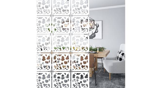 White MDF wood Wall Hanging Room/ Screen Dividers Set of 12  -  RSD-2009 (White) by Urban Ladder - Front View Design 1 - 790551