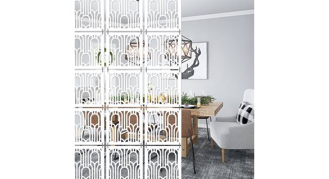 White MDF wood Wall Hanging Room/ Screen Dividers Set of 12  -  RSD-2014 (White) by Urban Ladder - Front View Design 1 - 790554