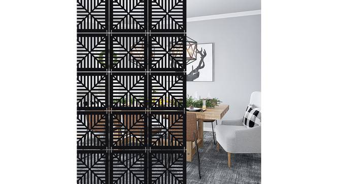 Black MDF wood Wall Hanging Room/ Screen Dividers Set of 12  -  RSD-1031 (Black) by Urban Ladder - Front View Design 1 - 790672