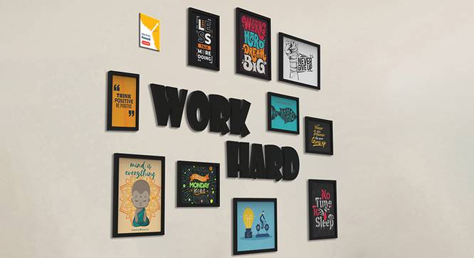 Hard Photoframe Set of 10 (Black) by Urban Ladder - Front View Design 1 - 790675