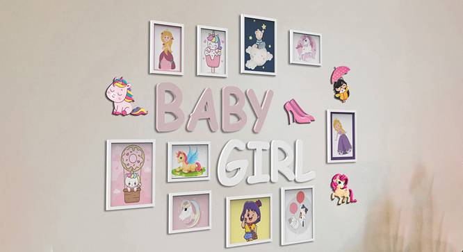 Girl Photoframe Set of 10 (White) by Urban Ladder - Front View Design 1 - 790677