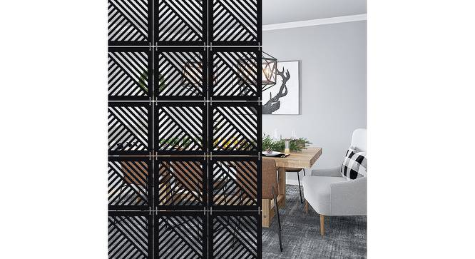 Black MDF wood Wall Hanging Room/ Screen Dividers Set of 12  -  RSD-1030 (Black) by Urban Ladder - Front View Design 1 - 790776