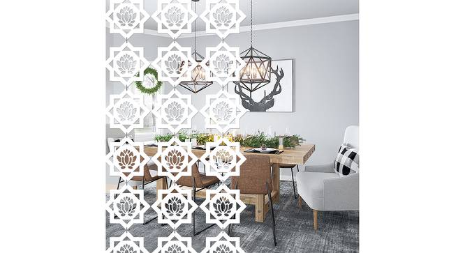 White MDF wood Wall Hanging Room/ Screen Dividers Set of 12  -  RSD-2035 (White) by Urban Ladder - Front View Design 1 - 790777