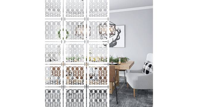 White MDF wood Wall Hanging Room/ Screen Dividers Set of 12  -  RSD-2050 (White) by Urban Ladder - Front View Design 1 - 790784